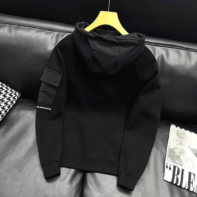 Slim Fit Men's Hooded Sweatshirt Tops Harajuku Fashion Male Hoodie Streetwear Korean Style No Brand Novelty And Simple New In