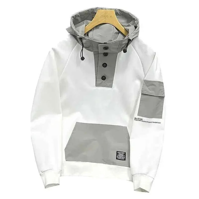 Slim Fit Men's Hooded Sweatshirt Tops Harajuku Fashion Male Hoodie Streetwear Korean Style No Brand Novelty And Simple New In