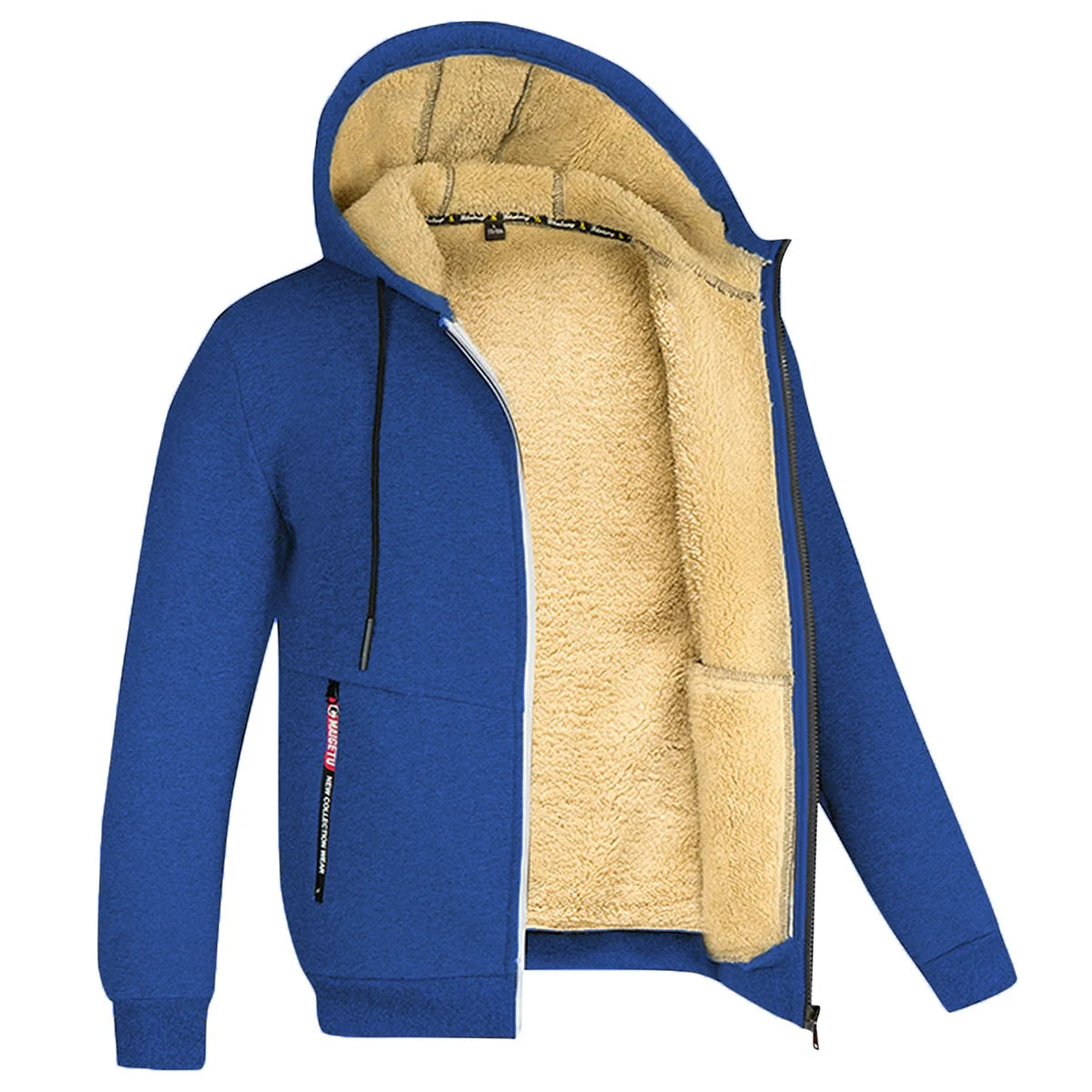 Men's Jacket Winter Camouflage Fleece Thicken Hooded Jackets Male Long Sleeve Coat Casual Zip Up Hoodies Streetwear Men's Coats GONZALES ONLINE SHOP