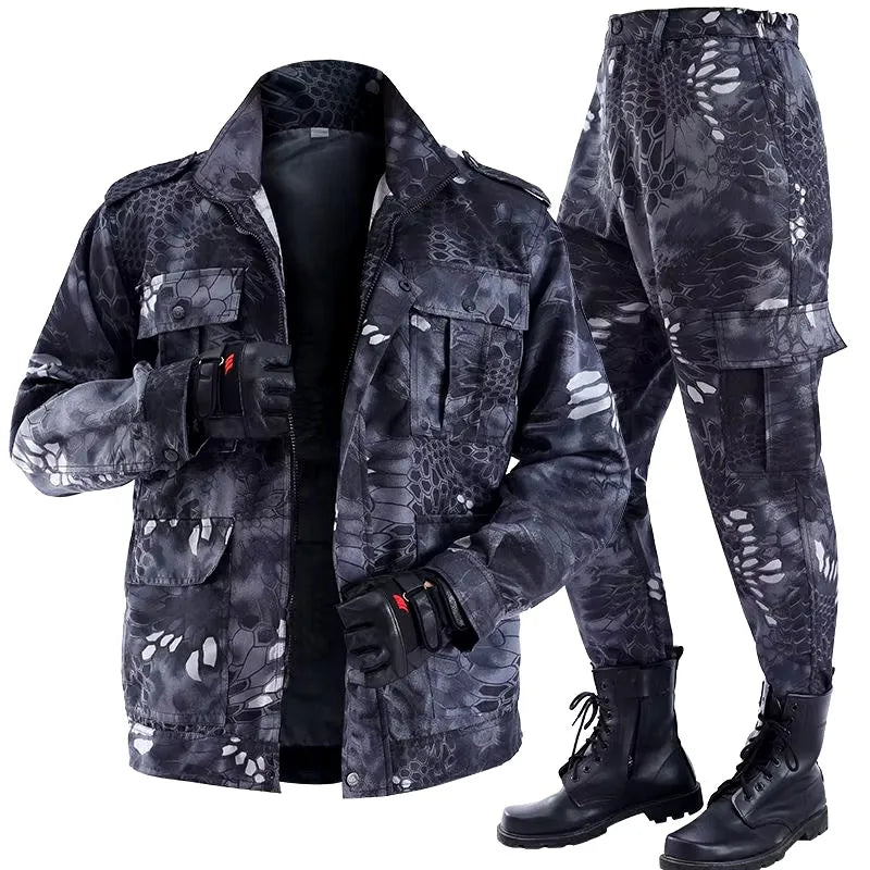 Wear-resistant camouflage suit for men and women's work clothes Spring and autumn thickened labor protection clothing, dirt resi GONZALES ONLINE SHOP