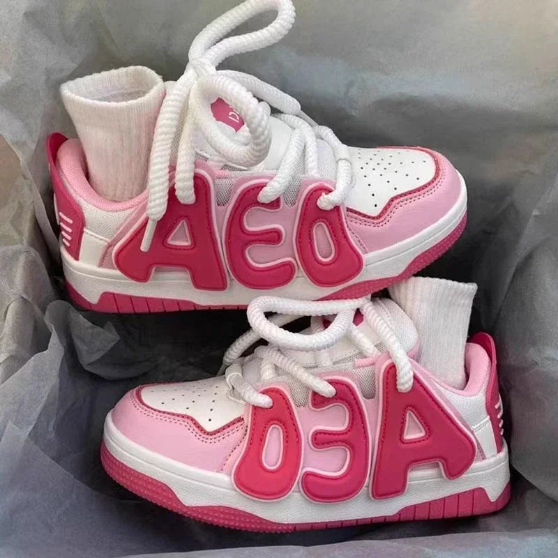 Sneakers Lace Up Athletic Shoes for Women Sports Light H Comfortable and Elegant Woman Footwear Original Deals Designer Luxury A GONZALES ONLINE SHOP