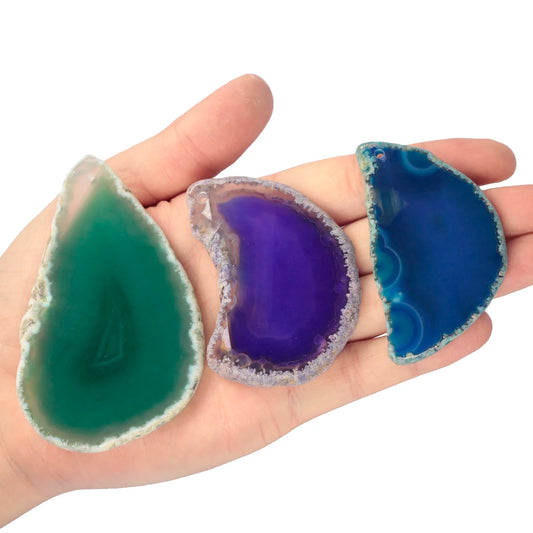 SUNYIK Natural Agate Onyx Slices Top Drilled Irregular Shapes Colourful Pendant For DIY Jewelry Home Decoration Accessories GONZALES ONLINE SHOP