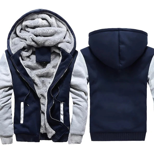 Men's Jacket Winter Camouflage Fleece Thicken Hooded Jackets Male Long Sleeve Coat Casual Zip Up Hoodies Streetwear Men's Coats GONZALES ONLINE SHOP