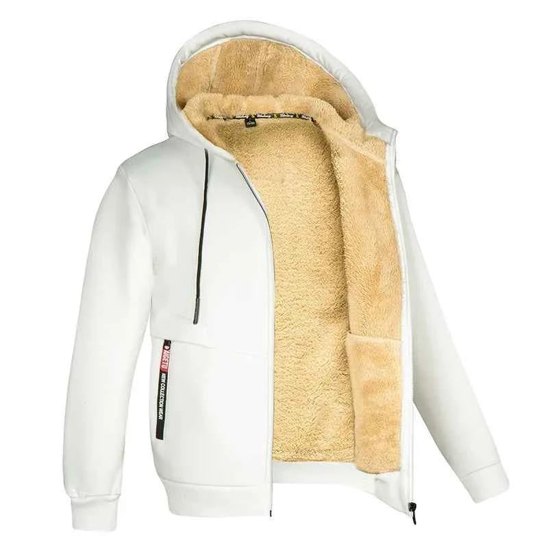 Men's Jacket Winter Camouflage Fleece Thicken Hooded Jackets Male Long Sleeve Coat Casual Zip Up Hoodies Streetwear Men's Coats