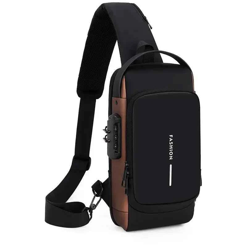 New Brand Designer Men Crossbody Bag PU Leather Classic Anti-Theft Shoulder Bag Chest Bag Multifunctional for Men