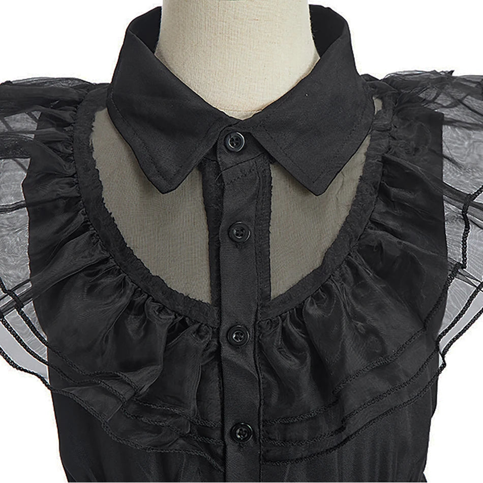 Little Girls Addams Dark Gothic Style GONZALES ONLINE SHOP