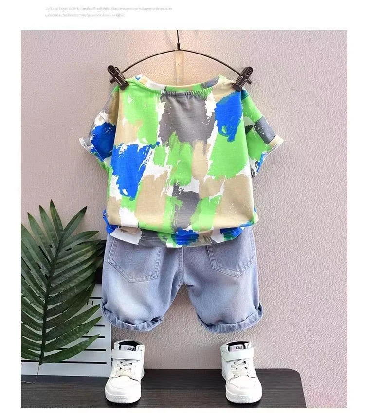 Summer Tracksuit For Boys Set Boy Letter Boy Children Clothing Two piece Set Kids Outfits 2024 New Kids Outfits GONZALES ONLINE SHOP