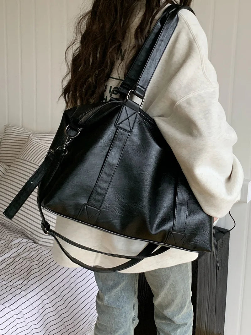 Fashion Tote Bag Leather Women Bag Simplicity Handbag Solid Vintage Shoulder Messenger Bag for Ladies GONZALES ONLINE SHOP