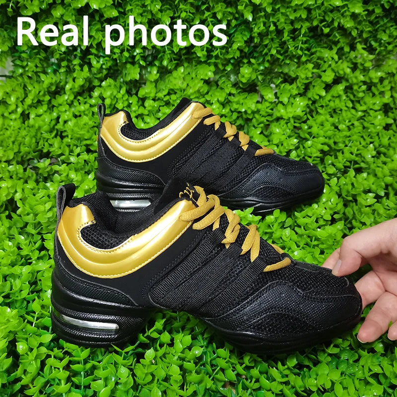 Dancing Shoes Sports Feature Modern Dance Jazz Shoes Soft Outsole Breath Dance Shoes Sneakers For Woman Practice Shoes GONZALES ONLINE SHOP