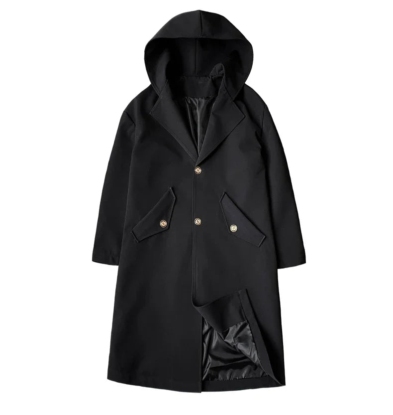 Long Mens Trench Coat British Style Overcoat Outwear Windbreakers S-3XL GONZALES ONLINE SHOP