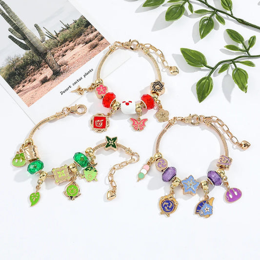 Two-dimensional game Genshin Impact original god Naxi Dacao element Pan family beaded DIY bracelet GONZALES ONLINE SHOP