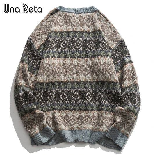 Una Reta Geometry Men's Sweater New Autumn Winter Hip Hop Sweater Men Streetwear Print Pullover Tops Harajuku Couple Sweater GONZALES ONLINE SHOP