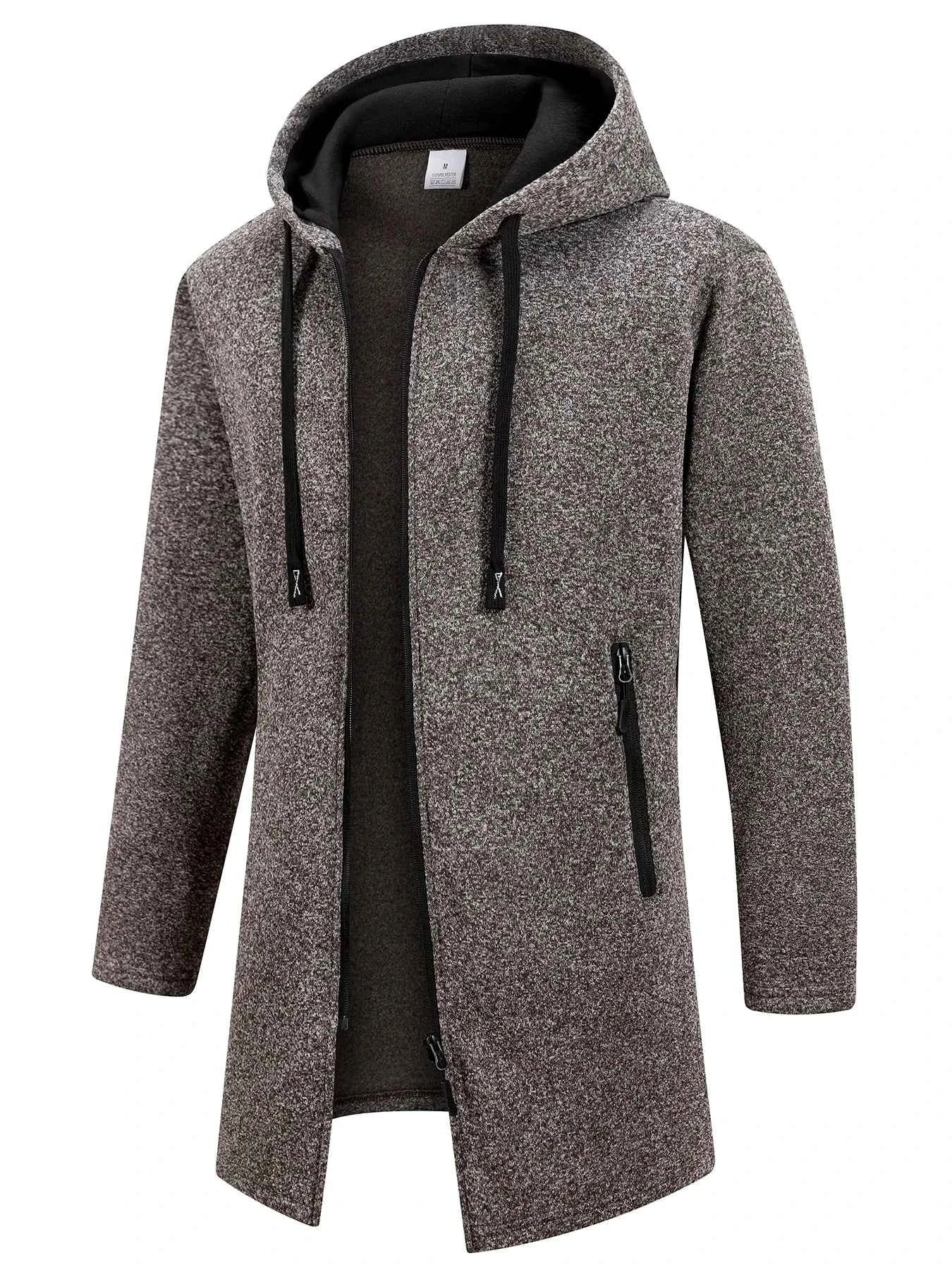 New Streetwear Men's Long Sleeve Sweatshirts for Men Zipper Hooded Oversize Winter Warm Jacket Coat Outdoor Tracksuit Men