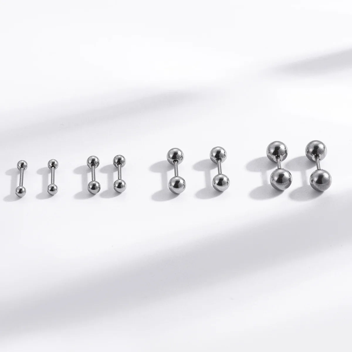 1Pair Stainless Steel Small Ball Stud Earrings Trendy Simple Sleeping Without Wearing Cartilage Earrings Helix Piercing Jewelry GONZALES ONLINE SHOP