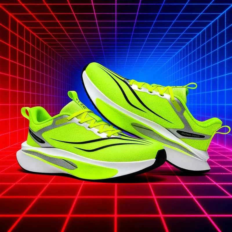 Running Shoes Men Women Non-Slip Wear-Resistant Rubber Outsole Breathable Shock Absorption Athletic Sneakers Outdoor Gym Sports