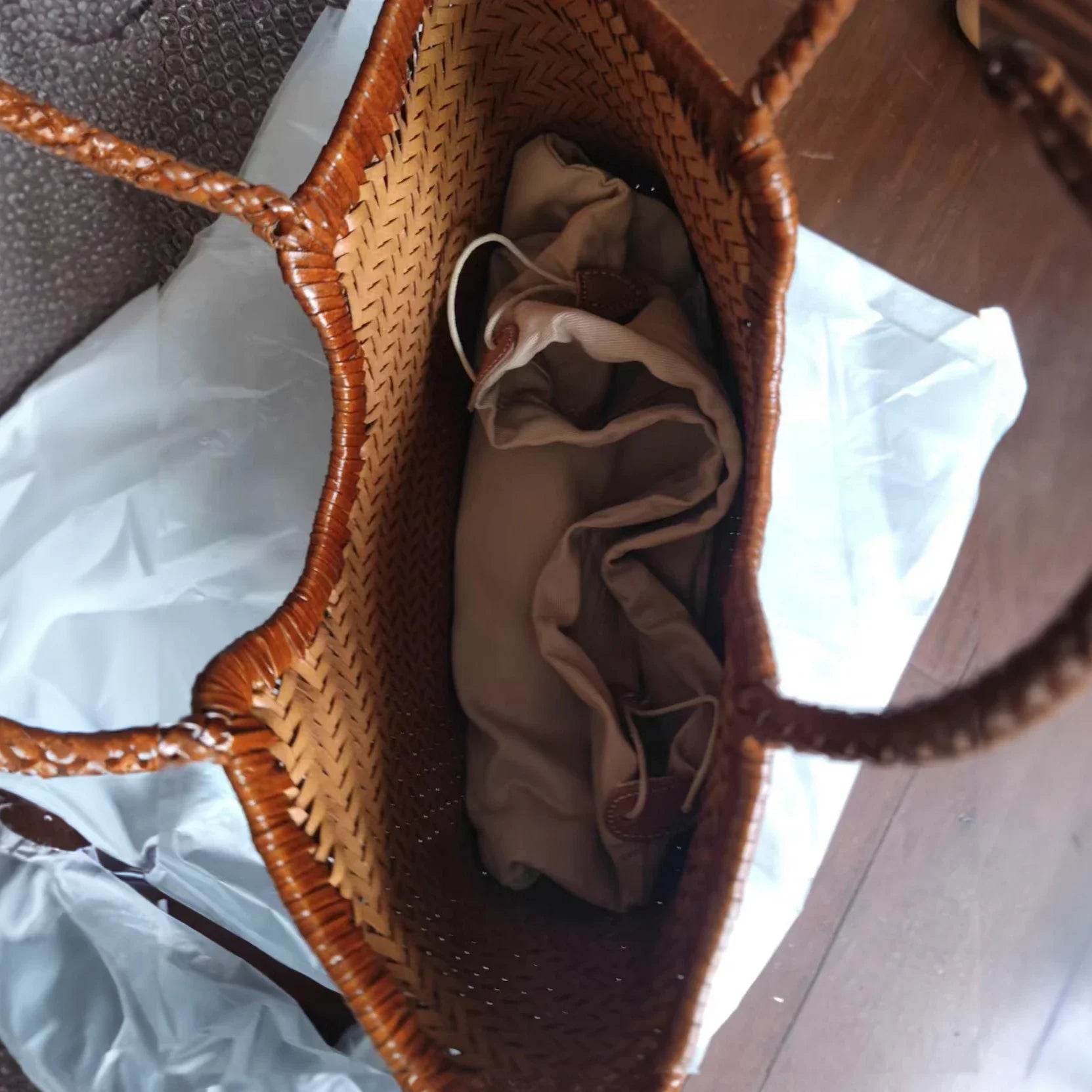Handbags Women's Genuine Leather Shoulder Bag Weaving Casual Shopping Bag Vintage Big Tote Purse Cowhide Cross Hand Bags Lady GONZALES ONLINE SHOP