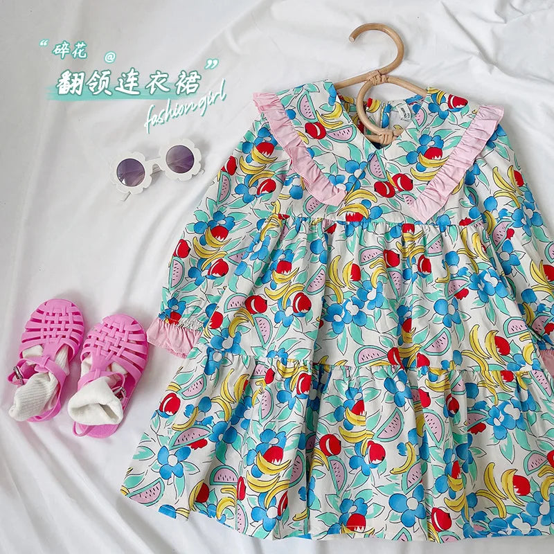 Girls Dress Autumn Spring New Long Sleeve Kids Dress Princess Dress Kids Clothes Vestido Flower Girl Dresses Clothing Wholesale GONZALES ONLINE SHOP