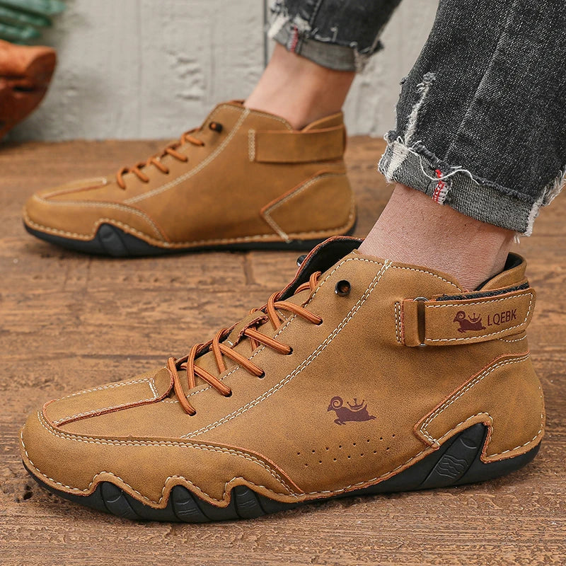 Mens Shoes Original Sneakers Shoes Men's High Top Ankle Boots Breathable and Comfortable Soft Sole Luxury Fashion Men's Shoes GONZALES ONLINE SHOP