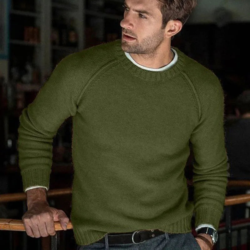 Autumn Winter Solid Sweater Men New Casual Slim Fit Mens Knitted Sweaters Comfort O-Neck Knitwear Pullover Men S-3XL Pull Homme GONZALES ONLINE SHOP