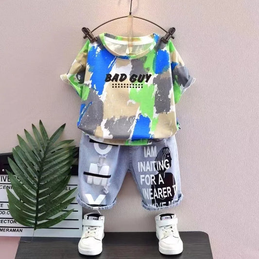 Summer Tracksuit For Boys Set Boy Letter Boy Children Clothing Two piece Set Kids Outfits 2024 New Kids Outfits GONZALES ONLINE SHOP