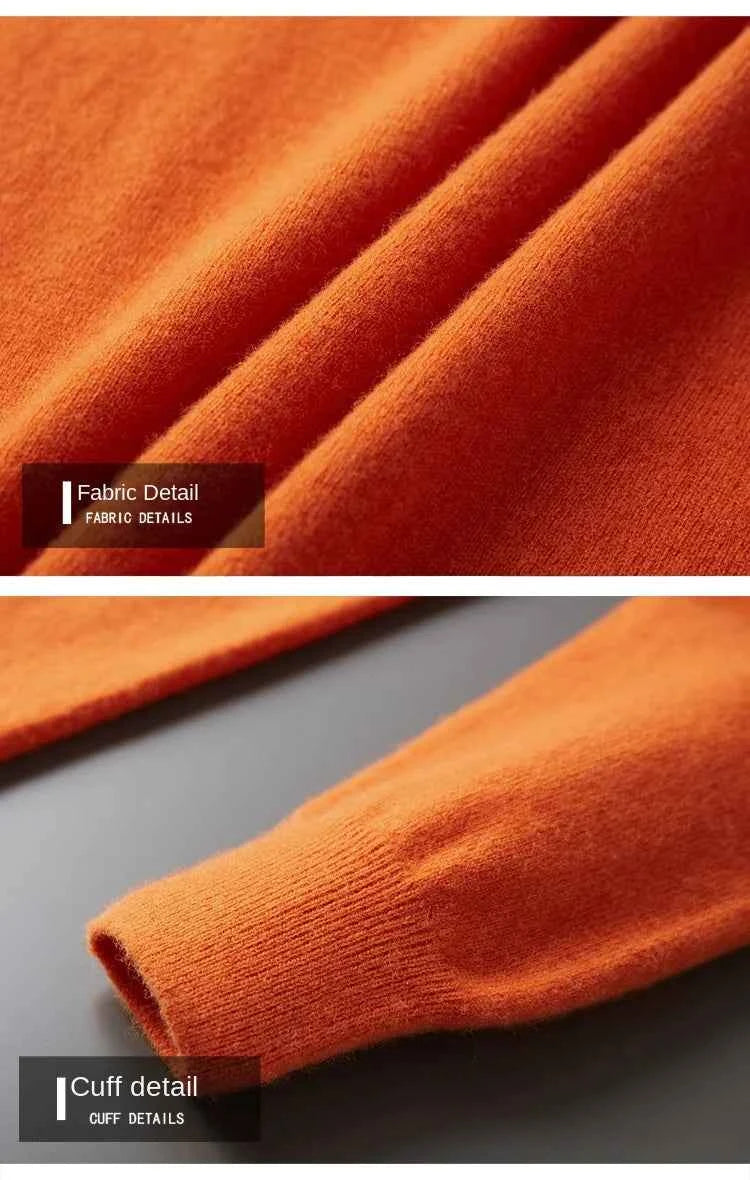 2025 Cashmere Sweater O-neck Pullovers Men's Loose Oversized M-3XL Knitted Bottom Shirt Autumn Winter New Korean Casual Men Top