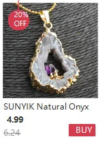 SUNYIK Natural Agate Onyx Slices Top Drilled Irregular Shapes Colourful Pendant For DIY Jewelry Home Decoration Accessories GONZALES ONLINE SHOP