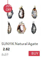 SUNYIK Natural Agate Onyx Slices Top Drilled Irregular Shapes Colourful Pendant For DIY Jewelry Home Decoration Accessories GONZALES ONLINE SHOP