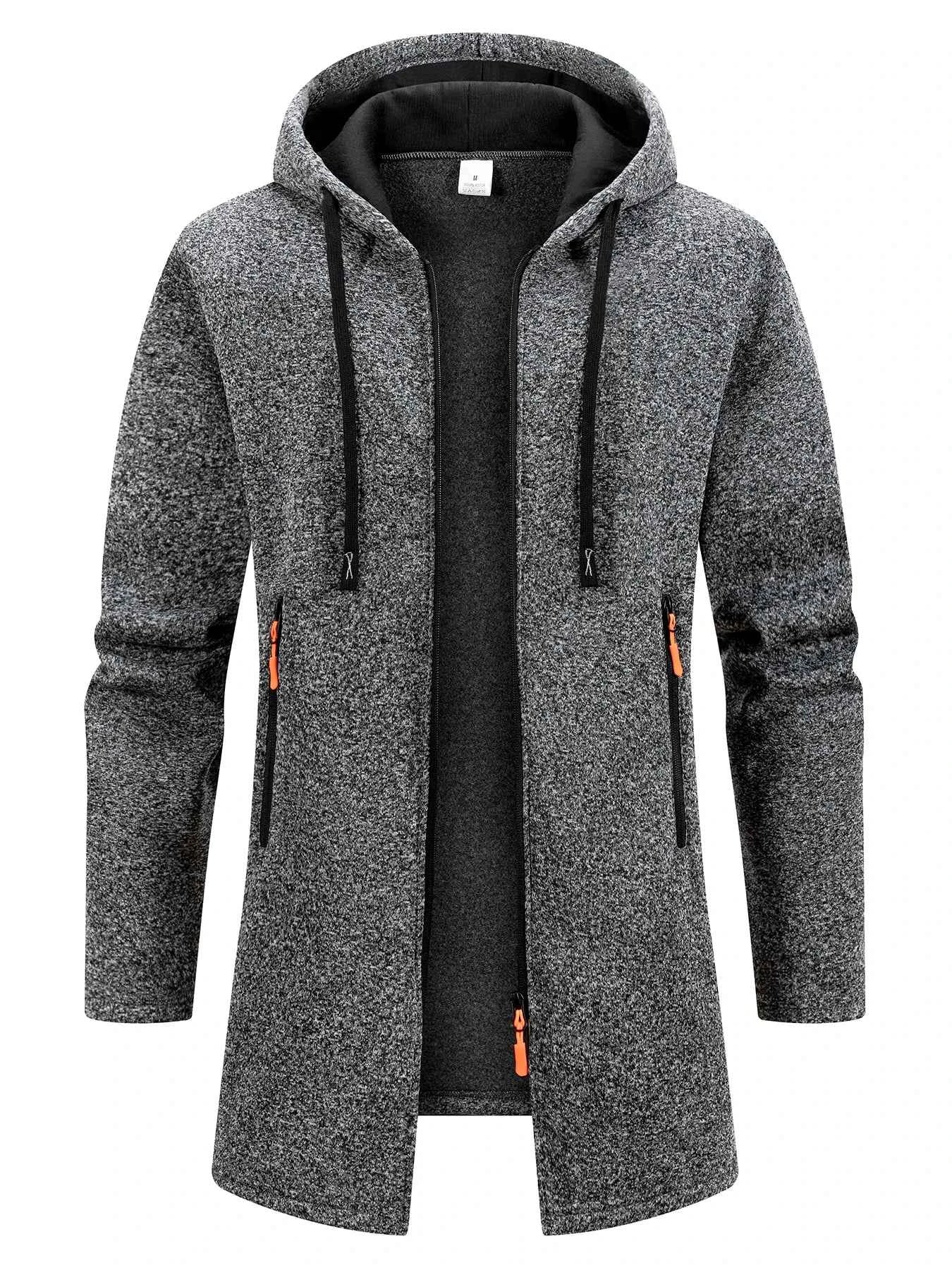 New Streetwear Men's Long Sleeve Sweatshirts for Men Zipper Hooded Oversize Winter Warm Jacket Coat Outdoor Tracksuit Men