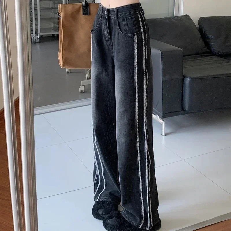 High Waist Shot Trousers Straight Leg Black Pants for Women Cool Fitted Unique 2025 Womens Jeans Korean Style Emo Hippie Cheap R GONZALES ONLINE SHOP