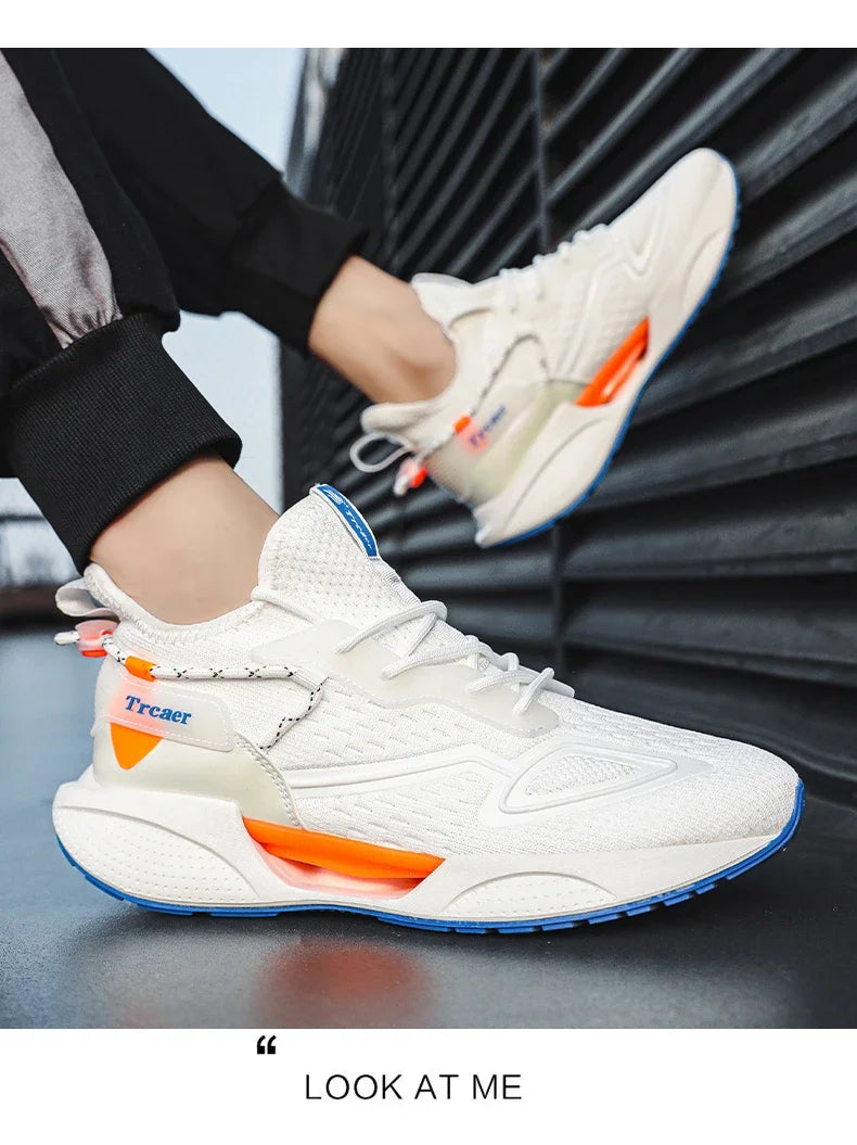 Sneakers Men High-quality Running Shoes with Popcorn Shoe Comfortable Unisex Running Walking Casual Tennis Shoe Breathable Light GONZALES ONLINE SHOP