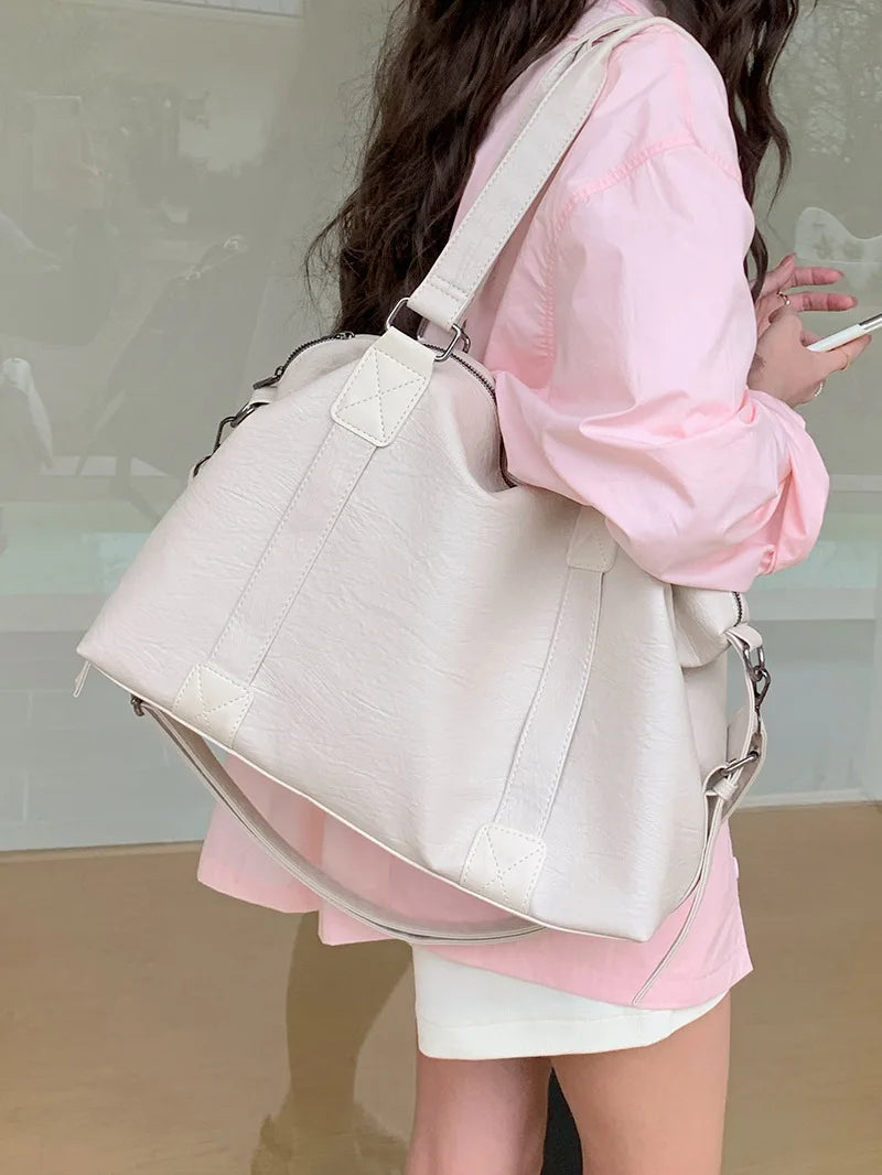 Fashion Tote Bag Leather Women Bag Simplicity Handbag Solid Vintage Shoulder Messenger Bag for Ladies GONZALES ONLINE SHOP