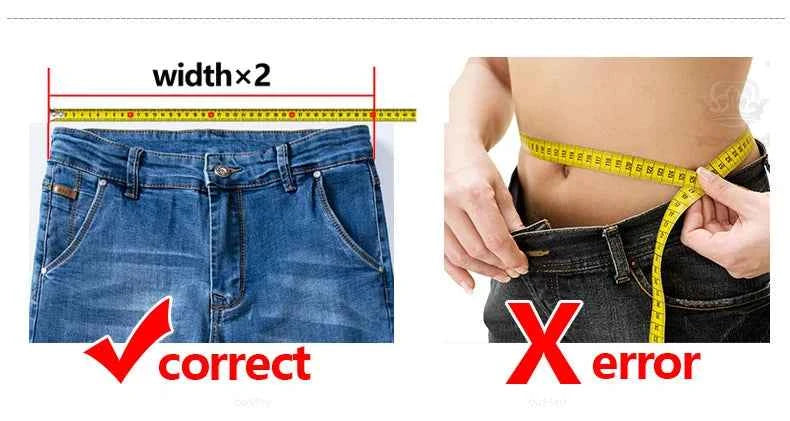 High Quality Fully Elastic Waist Men's Jeans Cotton Soft Drawstring Straight Pants Korea Casual Trousers Male Plus Size S-5XL