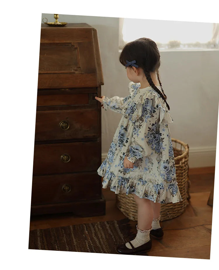 Girls Dress Autumn Spring New Long Sleeve Kids Dress Princess Dress Kids Clothes Vestido Flower Girl Dresses Clothing Wholesale GONZALES ONLINE SHOP