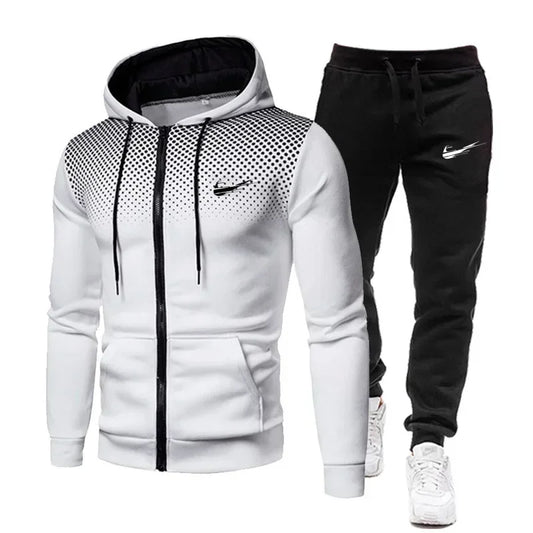 2024 Fashion Sportswear Plus Pants Sweatshirts Fleece Zipper Two Size Men's Set Hoodie FW22 Tracksuit Piece S-3XL GONZALES ONLINE SHOP