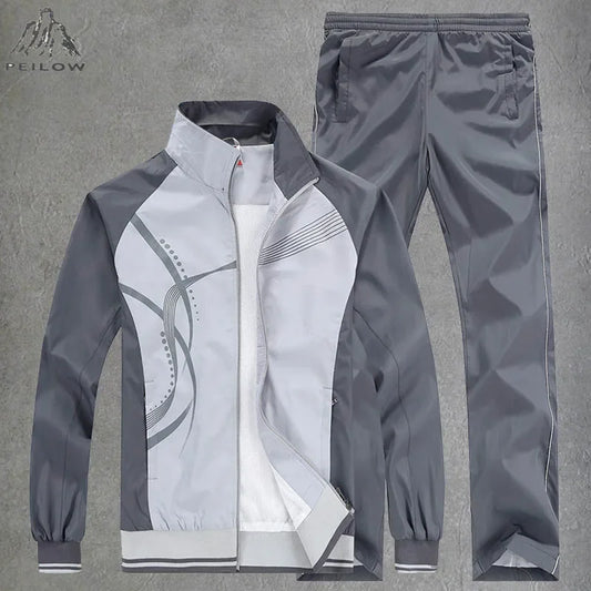 Men's Casual Tracksuit Running Jogging Athletic Sports Set Fitness 2 Pieces Jacket + Sweatpants Basketball Football Track Suits GONZALES ONLINE SHOP