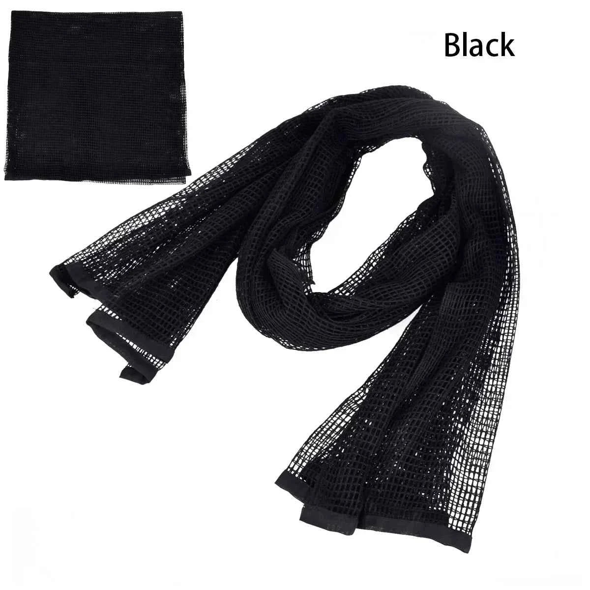 Camouflage Netting Scarf Sniper Veil Camo Mesh Face Scarf Veil Shemagh Head Wrap for Outdoor Camping Hiking Hunting Scarves