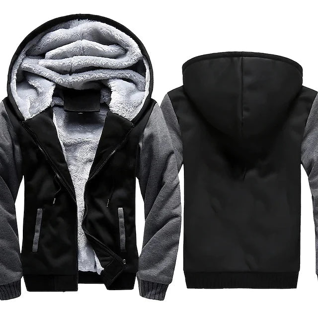 Men's Jacket Winter Camouflage Fleece Thicken Hooded Jackets Male Long Sleeve Coat Casual Zip Up Hoodies Streetwear Men's Coats GONZALES ONLINE SHOP