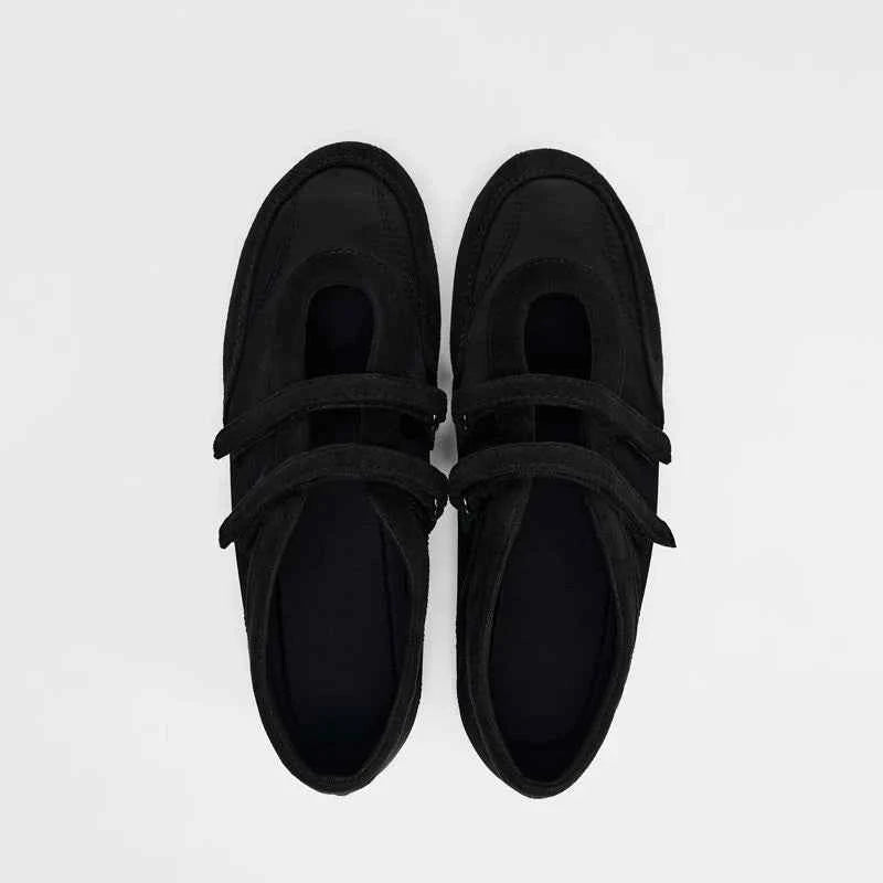 Low Top Shoes Four Seasons New Round Head Shallow Mouth Splicing Soft Sole Anti-slip Wear-resistant Flat Sports Shoes