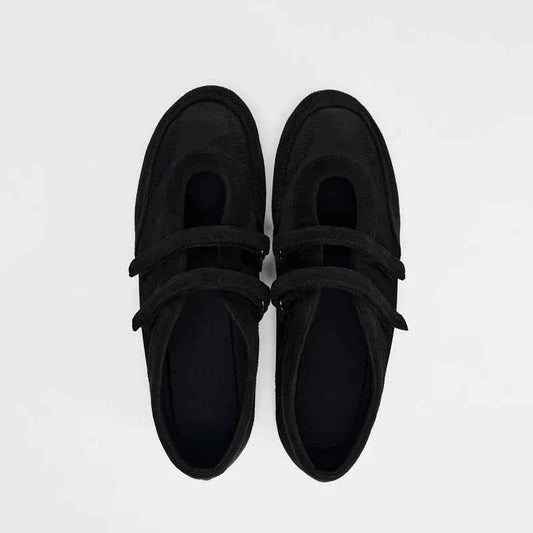 Low Top Shoes Four Seasons New Round Head Shallow Mouth Splicing Soft Sole Anti-slip Wear-resistant Flat Sports Shoes