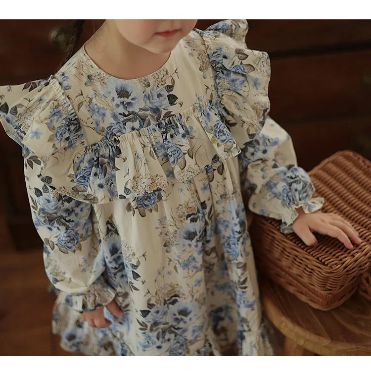 Girls Dress Autumn Spring New Long Sleeve Kids Dress Princess Dress Kids Clothes Vestido Flower Girl Dresses Clothing Wholesale GONZALES ONLINE SHOP