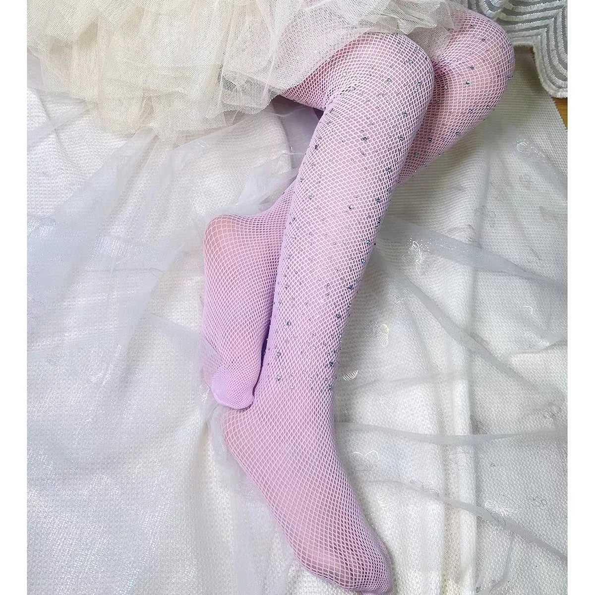 Girls' Baby Fishing Net Stockings Children's Rhinestone Jumpsuit Fashion Socks Women's Tight Long Sock Highly Elastic Leggings GONZALES ONLINE SHOP