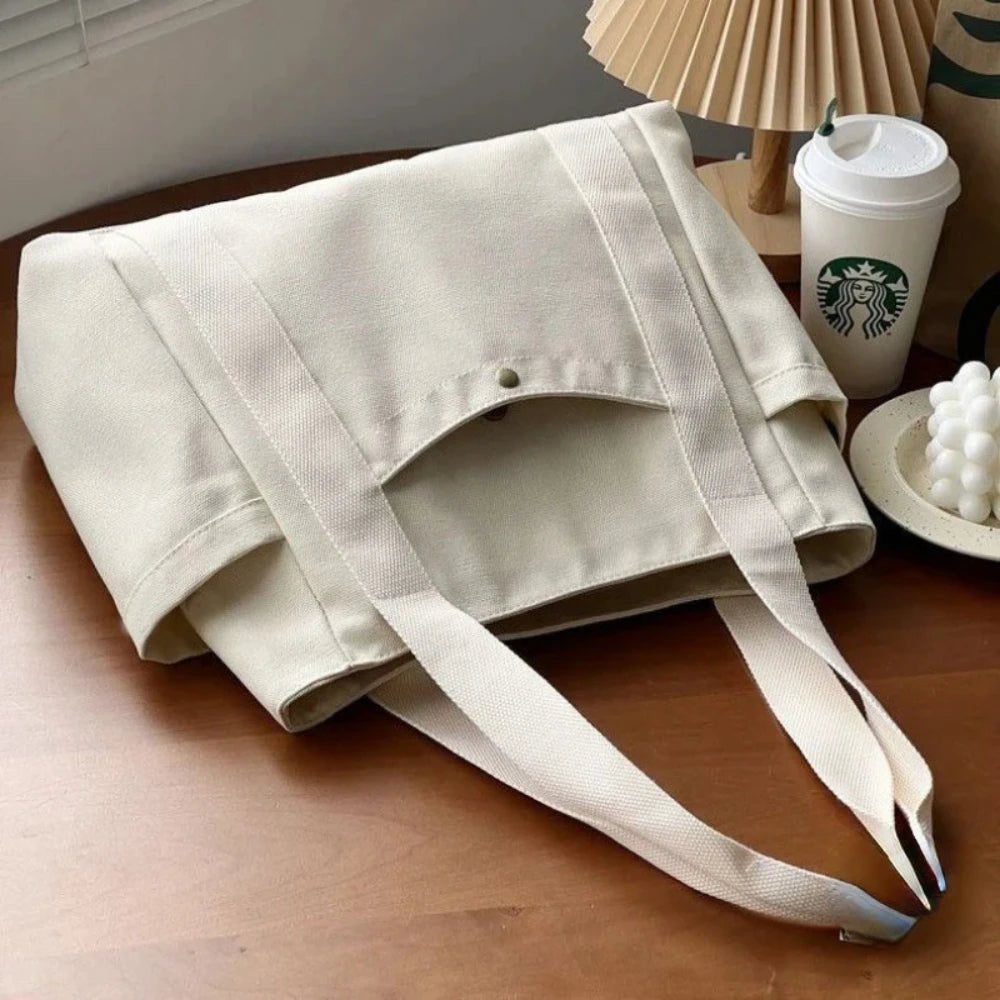 Large Capacity Canvas Tote Bags for Work Commuting Carrying Bag College Style Student Outfit Book Shoulder Bag Shopping Bag GONZALES ONLINE SHOP