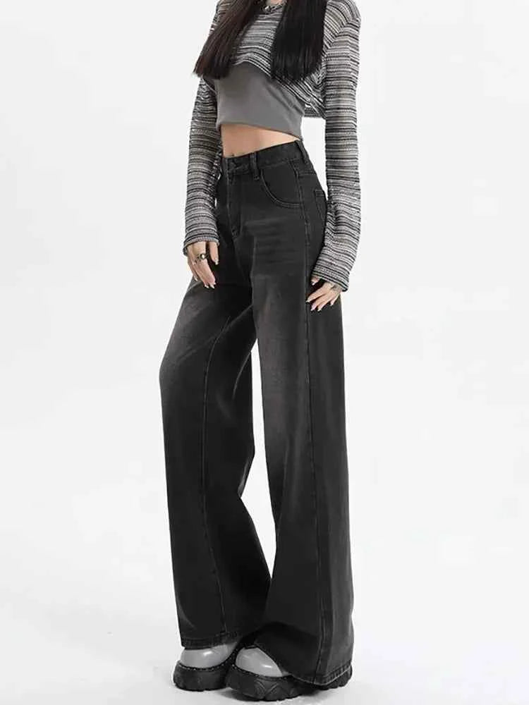 Vintage Baggy High Waist Jeans Women Y2K Wide Leg Oversized Harajuku Popular Fashion Autumn Streetwear Men Jeans Pants