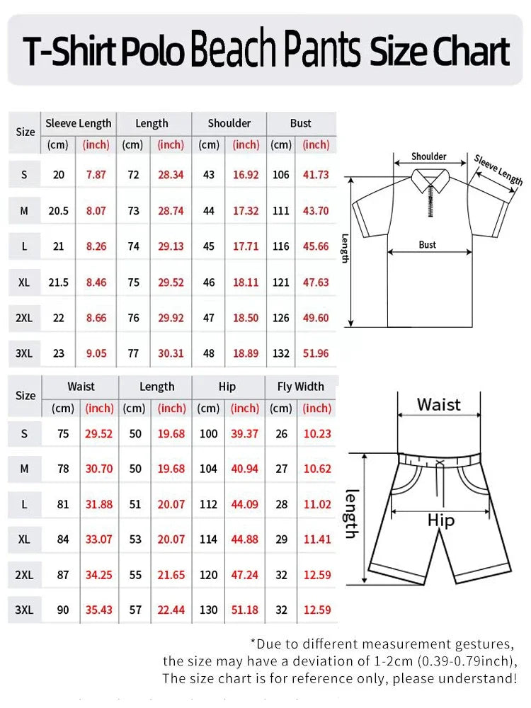 New Arrival Men's Clothing Tracksuit Polo Shirts Sets Summer Casual Golf T-shirt Shorts Suits Print Fashion Male Street Outfits GONZALES ONLINE SHOP