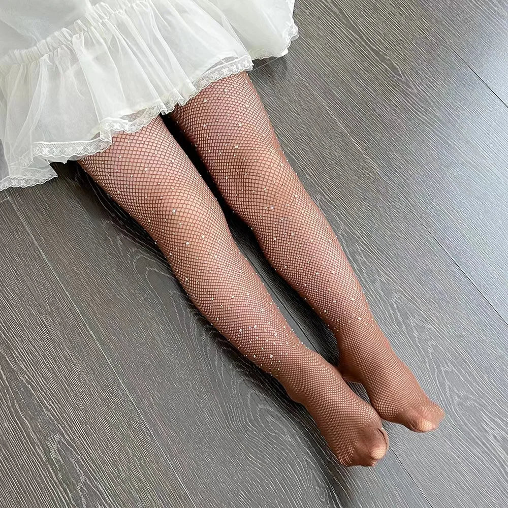 Girls' Baby Fishing Net Stockings Children's Rhinestone Jumpsuit Fashion Socks Women's Tight Long Sock Highly Elastic Leggings GONZALES ONLINE SHOP