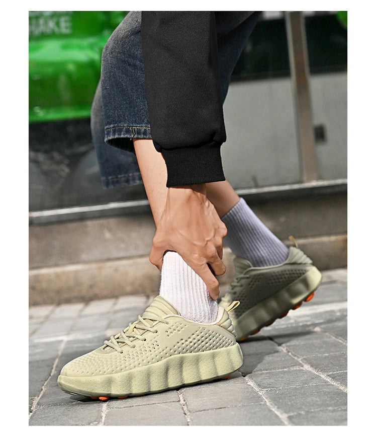 Men's Comfortable Casual Sneakers with Foot Sensing Massage Technology Women's Sports Breathable Lightweight Training Shoes GONZALES ONLINE SHOP