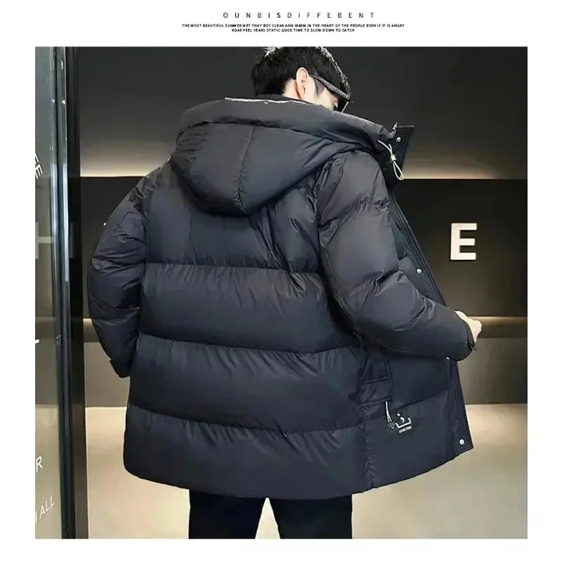 Men's Winter Long Down Jacket 2025 New Designer Clothing Super Thick Hooded Coat Luxury GONZALES ONLINE SHOP