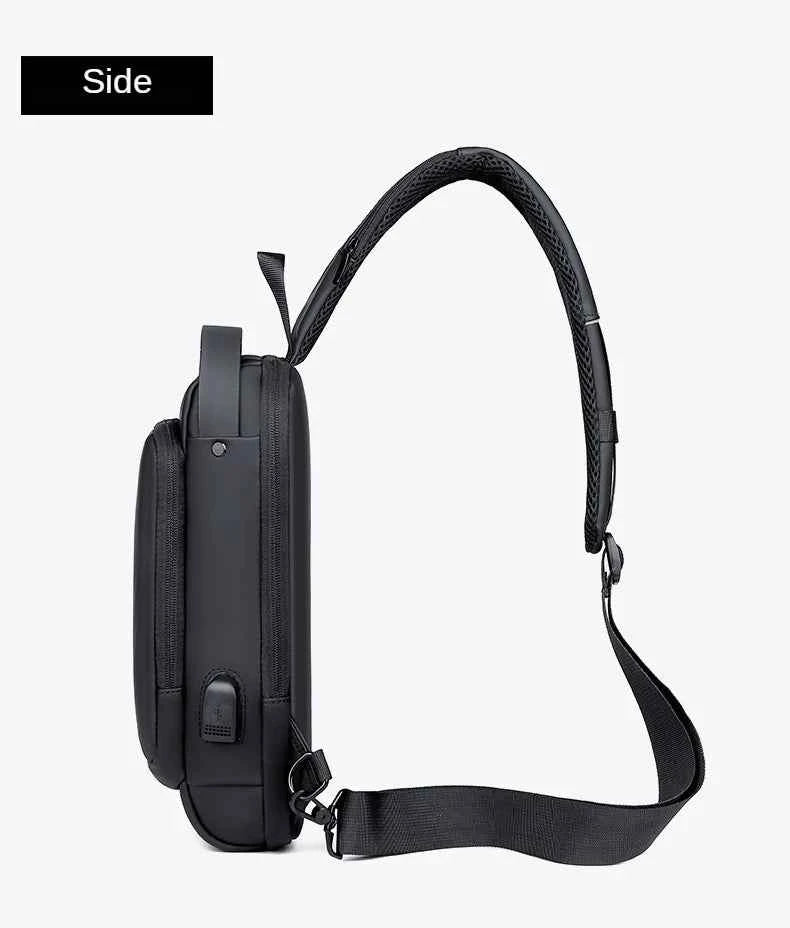 New Brand Designer Men Crossbody Bag PU Leather Classic Anti-Theft Shoulder Bag Chest Bag Multifunctional for Men