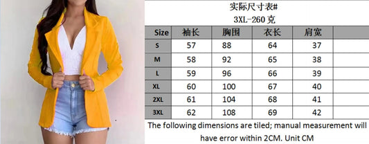 Women's Blazer 2024 Formal Blazer Women's Office Work Set Pocket Jacket Coat Loose women's wear GONZALES ONLINE SHOP
