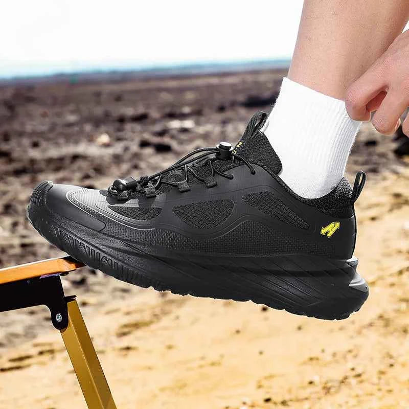 Men Hiking Shoes Waterproof Casual Walking Hiking Boots Outdoor Rubber Camping Trekking Non-Slip Women Mountain Walking Sneakers